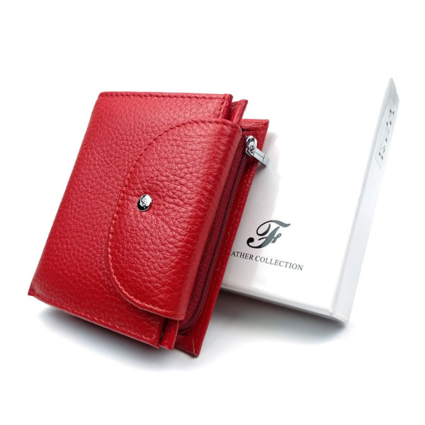 Маленький кошелек из кожи для женщин Salfeite F-44-RED красный