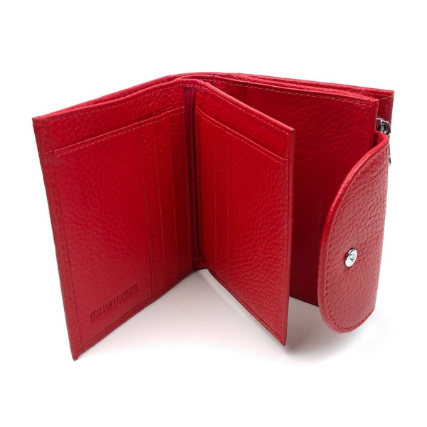 Маленький кошелек из кожи для женщин Salfeite F-44-RED красный