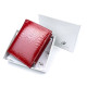 Женский  маленький лаковый кошелек из кожи Salfeite F-AE44-RED красный