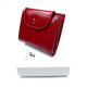 Женский  маленький лаковый кошелек из кожи Salfeite F-AE44-RED красный