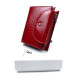 Женский  маленький лаковый кошелек из кожи Salfeite F-AE44-RED красный