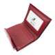 Женский  маленький лаковый кошелек из кожи Salfeite F-AE44-RED красный