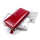 Яркий и современный лаковый кошелек из кожи для девушек Salfeite F-AE39-RED красный