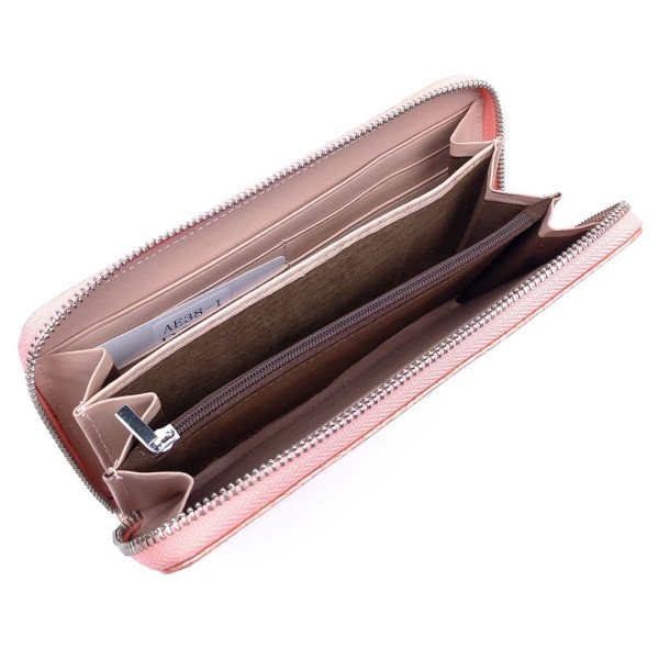 Оригинальный лаковый кошелек со стильным дизайном Slfeite F-AE38-1-PINK коралловый
