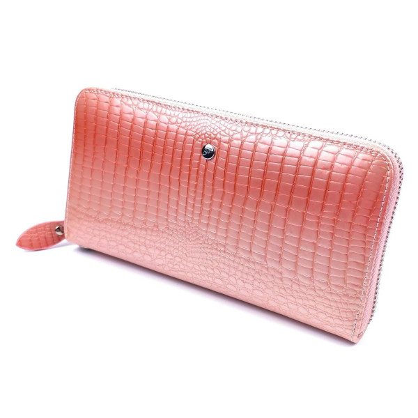 Оригинальный лаковый кошелек со стильным дизайном Slfeite F-AE38-1-PINK коралловый