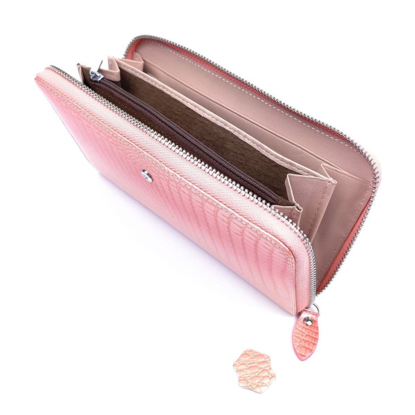 Оригинальный лаковый кошелек со стильным дизайном Slfeite F-AE38-1-PINK коралловый