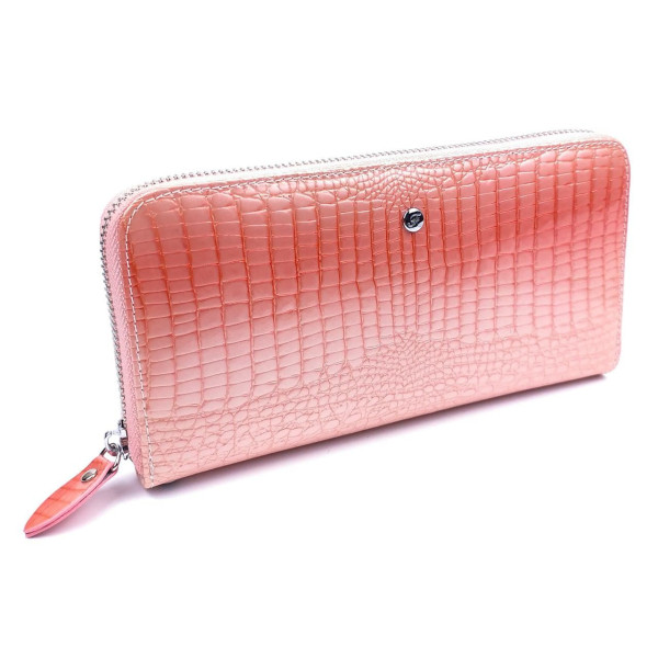 Оригинальный лаковый кошелек со стильным дизайном Slfeite F-AE38-1-PINK коралловый