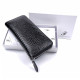 Качественный модный кошелек для девушек из лаковой кожи Salfeite F-AE38-BLACK черный