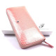Лаковый кошелек из кожи с тиснением Salfeite F-AE38-PINK коралловый