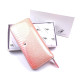 Лаковый кошелек из кожи с тиснением Salfeite F-AE38-PINK коралловый