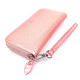 Лаковый кошелек из кожи с тиснением Salfeite F-AE38-PINK коралловый