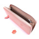 Лаковый кошелек из кожи с тиснением Salfeite F-AE38-PINK коралловый