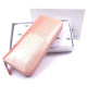 Лаковый кошелек из кожи с тиснением Salfeite F-AE38-PINK коралловый