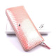 Лаковый кошелек из кожи с тиснением Salfeite F-AE38-PINK коралловый