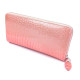 Лаковый кошелек из кожи с тиснением Salfeite F-AE38-PINK коралловый
