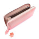 Лаковый кошелек из кожи с тиснением Salfeite F-AE38-PINK коралловый