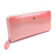 Лаковый кошелек из кожи с тиснением Salfeite F-AE38-PINK коралловый