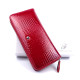 Яркий и практичный лаковый кошелек - клатч из кожи Salfeite F-AE38-RED красный