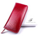 Яркий и практичный лаковый кошелек - клатч из кожи Salfeite F-AE38-RED красный