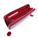 Яркий и практичный лаковый кошелек - клатч из кожи Salfeite F-AE38-RED красный