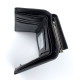 Женский кожаный кошелек с монетницей Salfeite F-2155-BLACK черный
