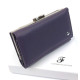 Функциональный  кошелек из кожи для девушек Salfeite F-2155-VIOLET фиолетовый