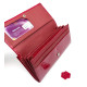Женский кожаный лаковый кошелек на кнопке HENGHUANG HH-AE1518-RED красный