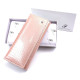 Модный лаковый кошелек из кожи с тиснением  Salfeite F-AE150-1-PINK розовый (пудра)