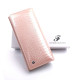 Модный лаковый кошелек из кожи с тиснением  Salfeite F-AE150-1-PINK розовый (пудра)