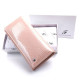 Модный лаковый кошелек из кожи с тиснением  Salfeite F-AE150-1-PINK розовый (пудра)