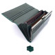 Вместительный стильный лаковый кошелек Salfeite F-AE150-1-GREEN зеленый