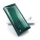 Вместительный стильный лаковый кошелек Salfeite F-AE150-1-GREEN зеленый