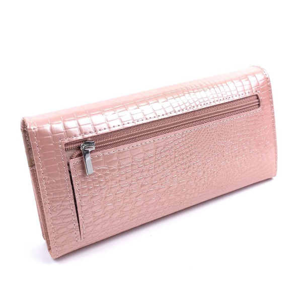 Гаманець з лакової шкіри для дівчат із монетницею Salfeite F-AE501-1-PINK рожевий (пудра)