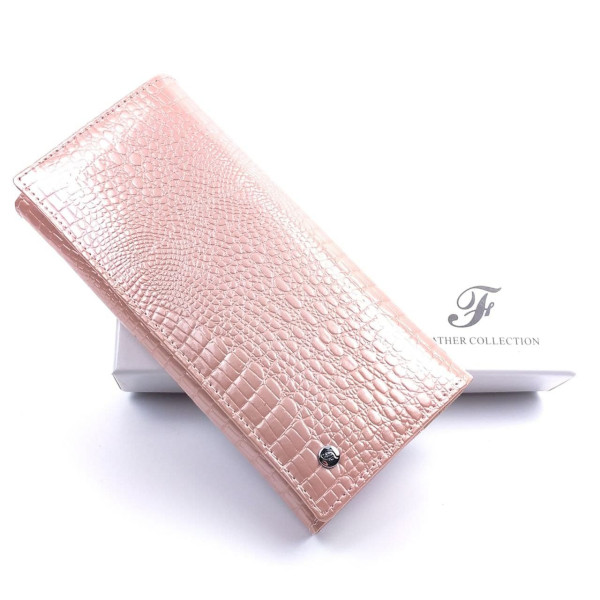 Гаманець з лакової шкіри для дівчат із монетницею Salfeite F-AE501-1-PINK рожевий (пудра)