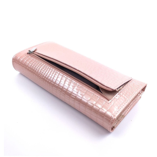 Гаманець з лакової шкіри для дівчат із монетницею Salfeite F-AE501-1-PINK рожевий (пудра)