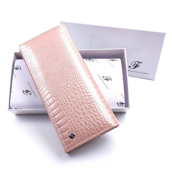 Гаманець з лакової шкіри для дівчат із монетницею Salfeite F-AE501-1-PINK рожевий (пудра)