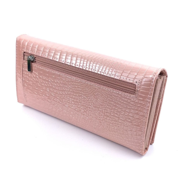 Гаманець з лакової шкіри для дівчат із монетницею Salfeite F-AE501-1-PINK рожевий (пудра)