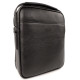 Стильная мужская кожаная сумка с ручкой H.T. Leather N407-13 17,5х21,5х9см черная