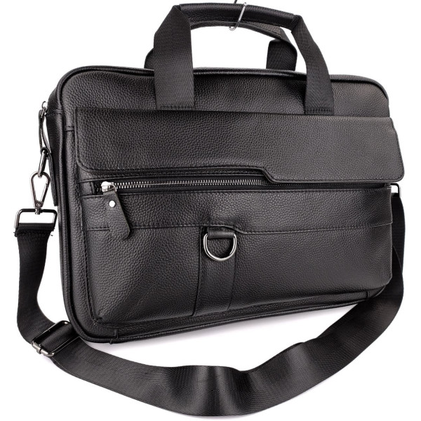 Шкіряна сумка для офісу Z NS8831 чорна