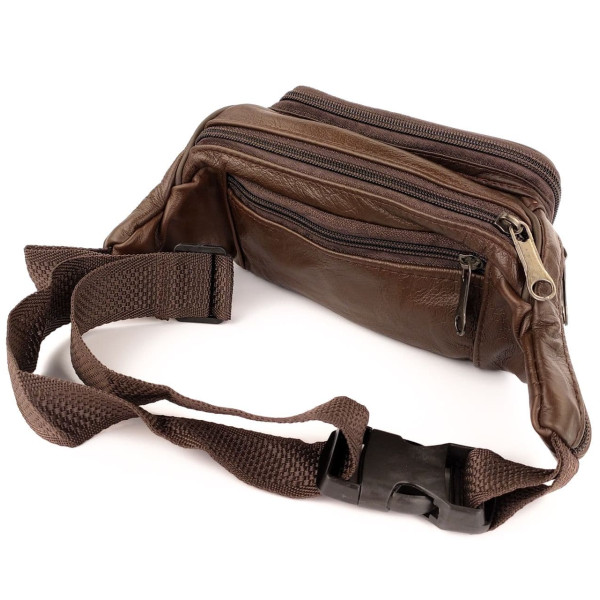 Сумка - бананка на каждый день для парней JZ NS2401-3 коричневая