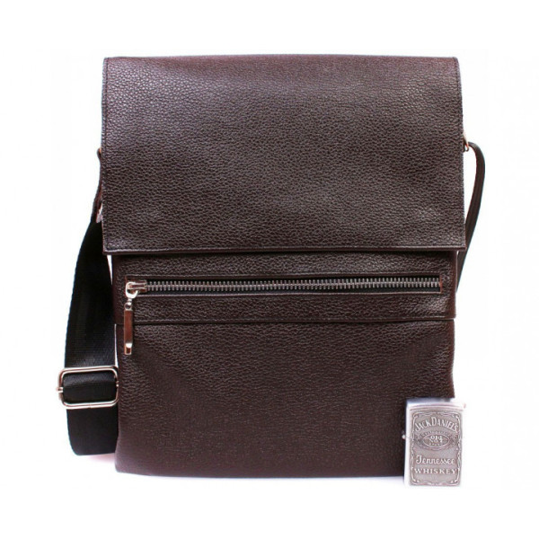 Чоловіча сумка з натуральної шкіри коричнева ALVIbag av-99brown