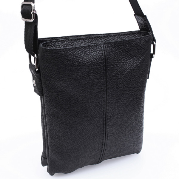 Шкіряна сумка формату А5 Alvibag av-401-1 чорна