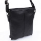 Шкіряна сумка формату А5 Alvibag av-401-1 чорна