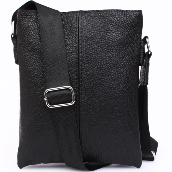 Шкіряна сумка формату А5 Alvibag av-401-1 чорна