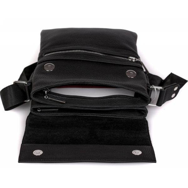 Чоловіча шкіряна сумка-планшет Alvibag AV-69-1 чорна