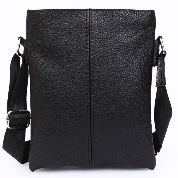 Шкіряна сумка формату А5 Alvibag av-401-1 чорна