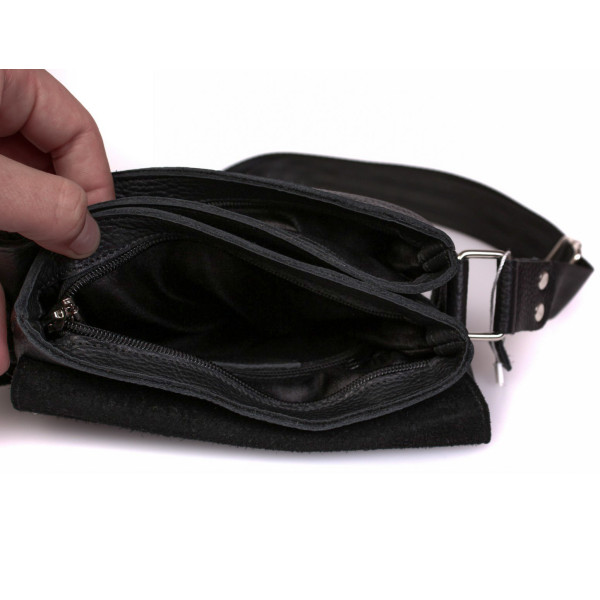 Чоловіча шкіряна сумка-планшет Alvibag AV-69-1 чорна