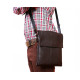 Чоловіча шкіряна сумка-планшетка коричнева ALVIbag av-101brown