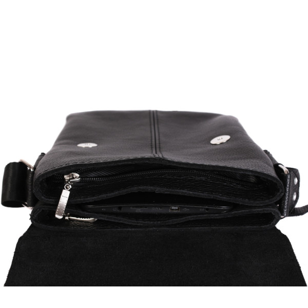 Мужская кожаная сумка-планшет Alvibag AV-601-1 черная