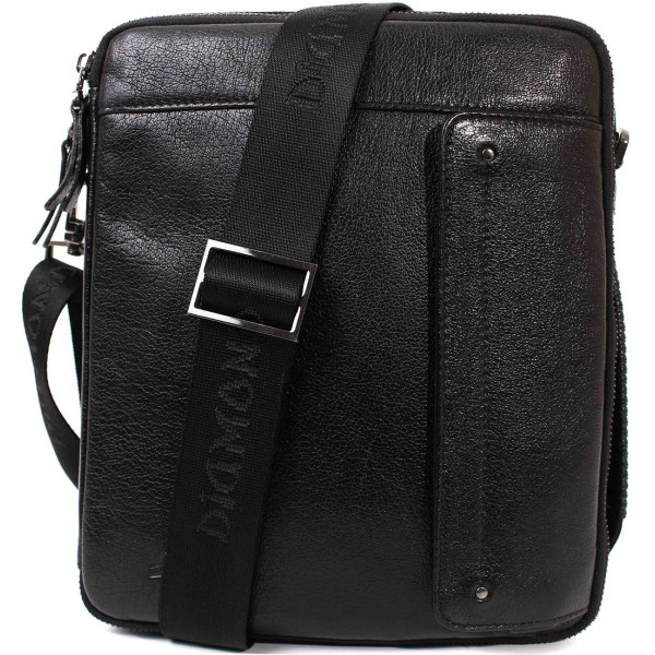 Повсякденна чоловіча шкіряна сумка Diamond 73-3687 black
